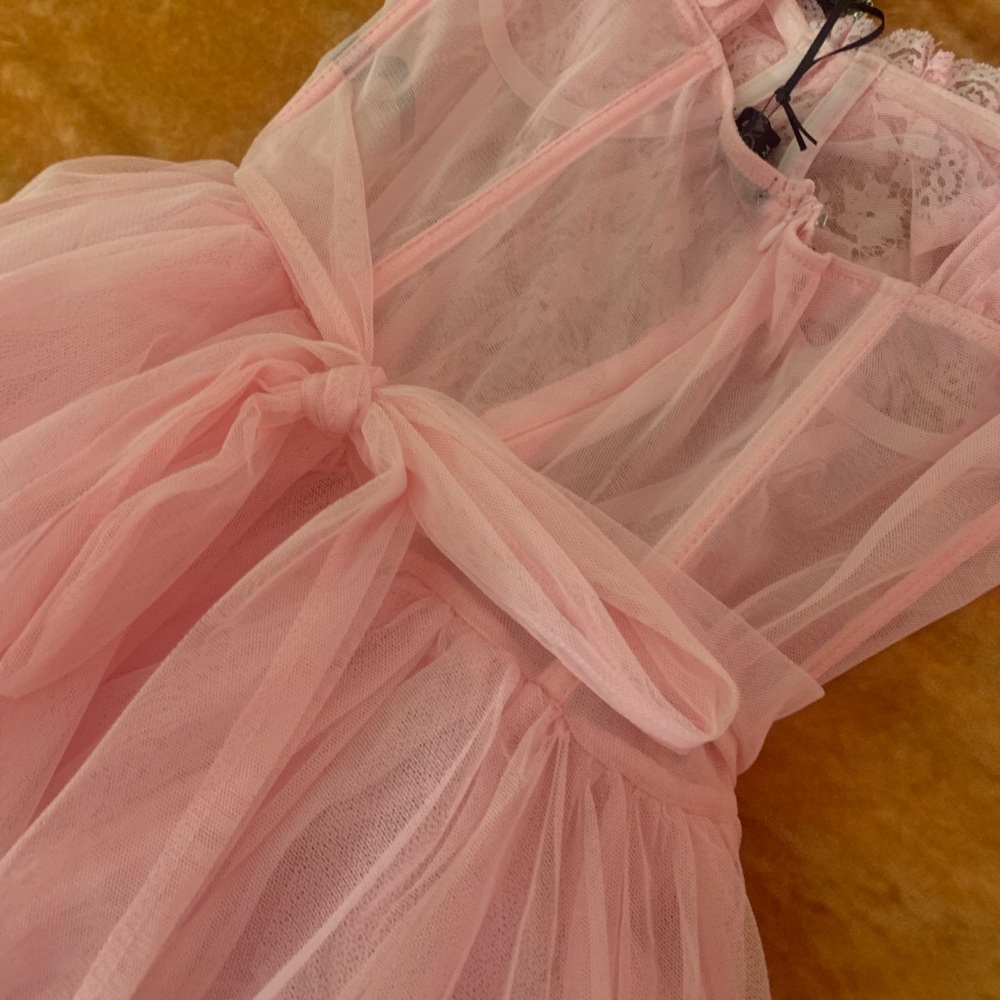 NWT Widow Death Becomes Her Goth Gown in Pink Lace Sz M - Picture 7 of 16